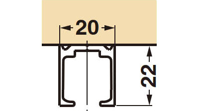 FD35EV-TRM スタンダード用上レール 寸法図