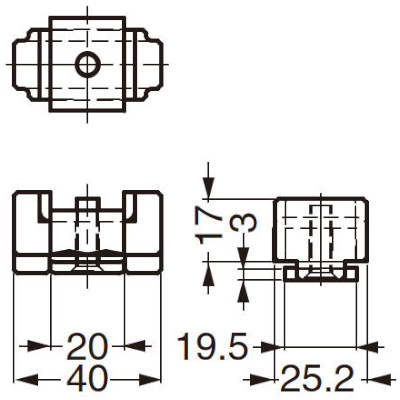 FD80-HSB ストッパーブロック 寸法図