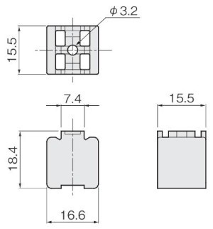 AFD-3400 固定ブロック 寸法図