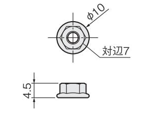 アトム OS用トリガーねじセット（4個入り） 寸法図
