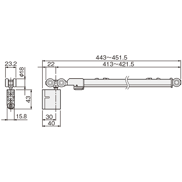 アトム FCX-292-K-H 2wayソフトクローズ上部吊り車