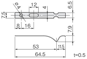 アトム HR-312 キャッチ(HR-275-K専用) 寸法図