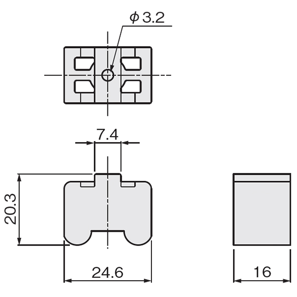 アトム HR-385 固定ブロック 仕上げ：DG色/グレー