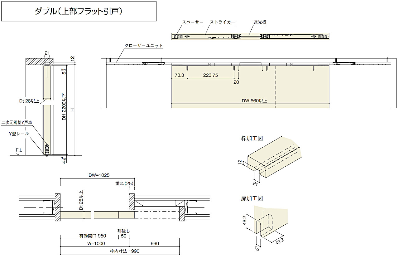 ベストNo.790HW引戸クローザー部品セット部品構成