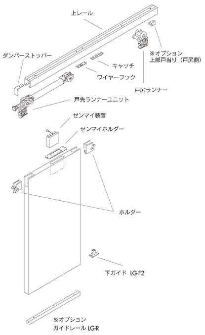 SKBルームクローザー半自動引戸RCM-ST