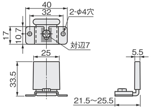 FG-060(HR-440) 前後調整付き下部ガイド