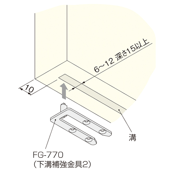 FG-770(下溝補強金具2)