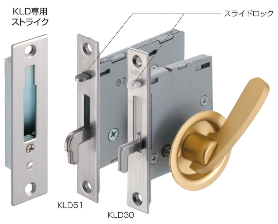 KLD ケース鎌錠 片面サムターン錠 レバータイプ ケース画像