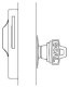 S-MS-5 面付本締鎌錠 略図