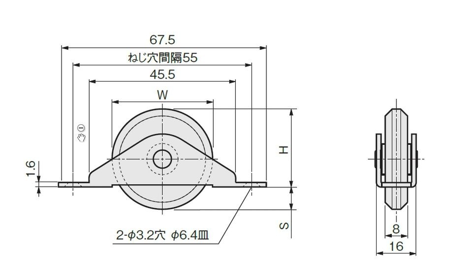 DS防音戸車33V