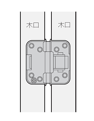 アトム間仕切丁番 取付例