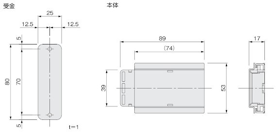 FC-790 折戸用ダンパー 寸法図