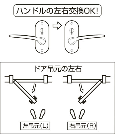 JL-20-4K 表示錠 小判座 JLシリーズ ハンドルの左右交換OK
