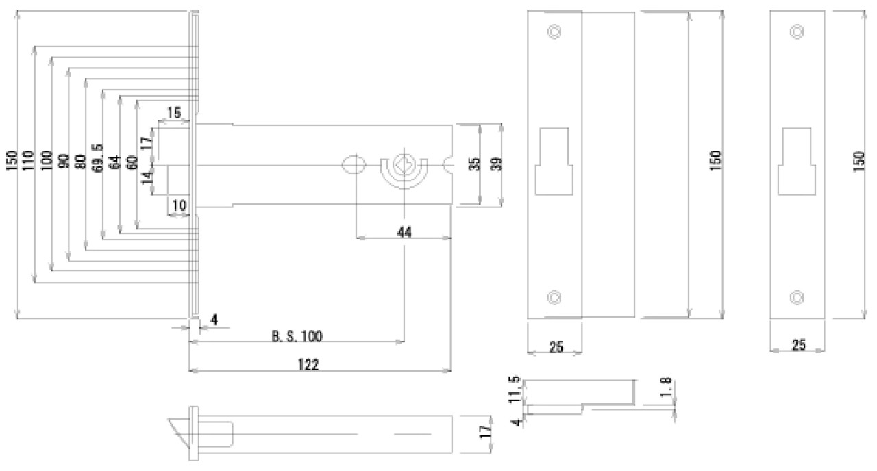 LS-1000錠ケース 寸法図