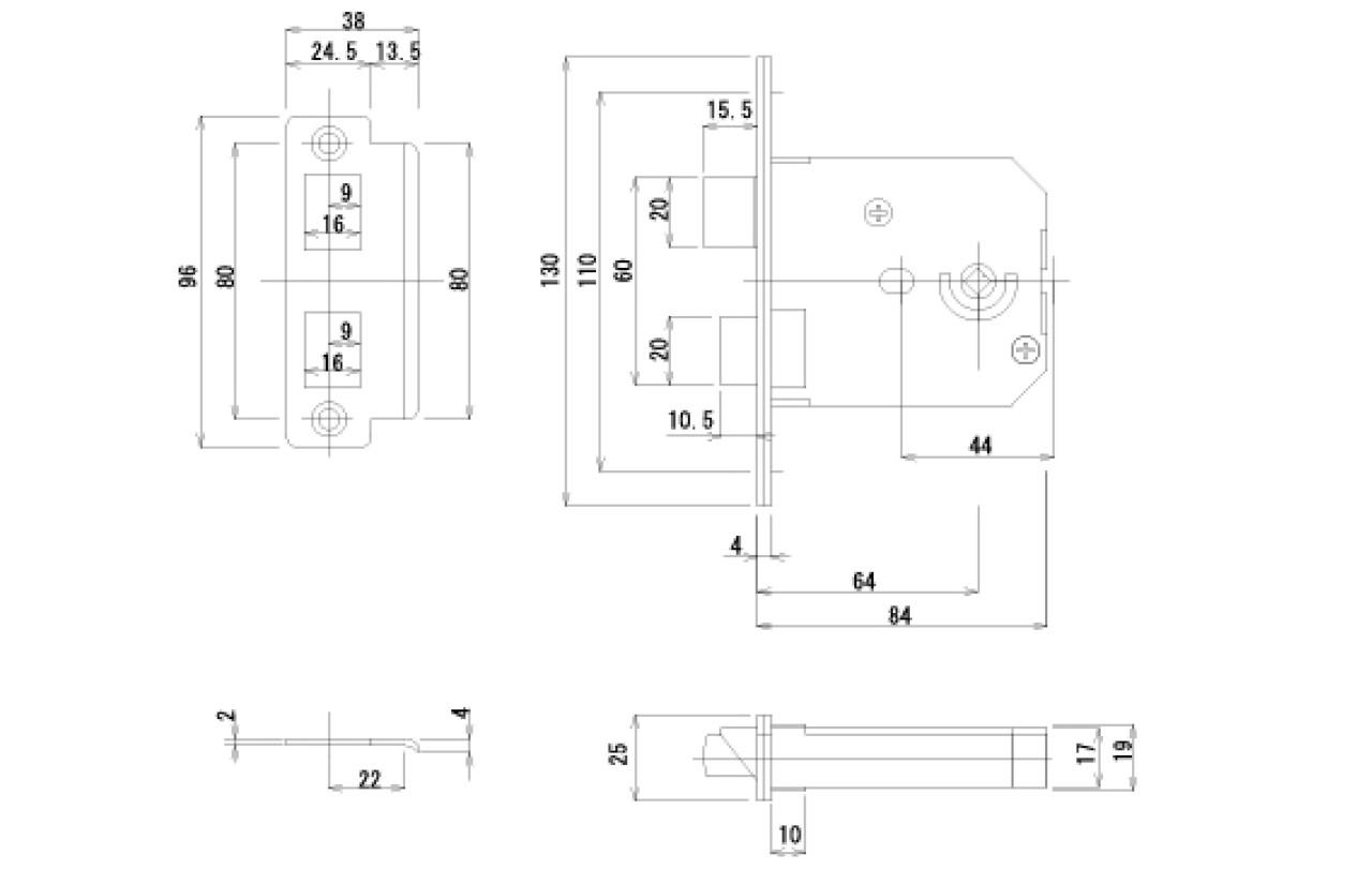 LP-640錠ケース 寸法図