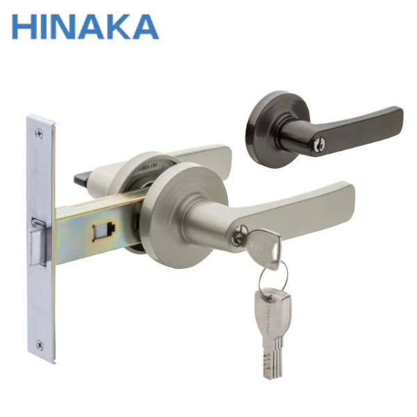 HINAKA/日中製作所 CHL-123DX 細形ケース取替錠 レバーハンドル ディンプルキー5本付