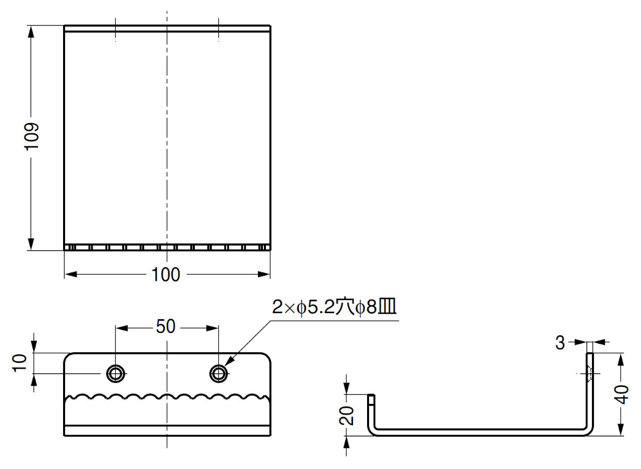 FXSU0-0301AK フットハンドル 寸法図