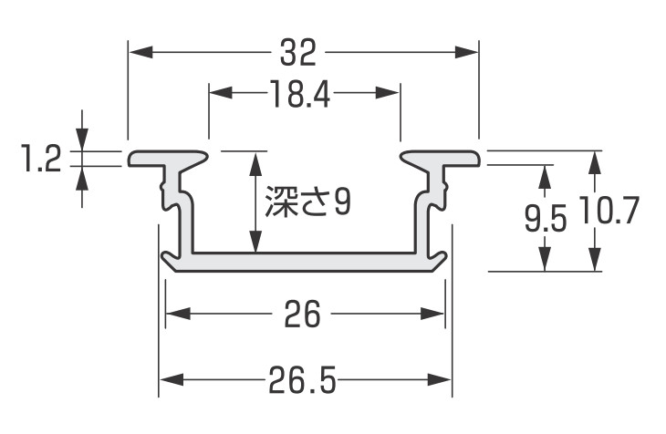 KGパルテック ALH26シリーズ アルミロング引手