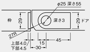 ベストBEST No.1602C グレビティヒンジ（枠付用）取付方法