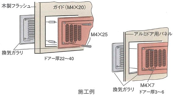 K/宇佐美工業株式会社 UK-RGBタイプ ステンレス製レジスターガラリBタイプ（2枚1組） 施工例