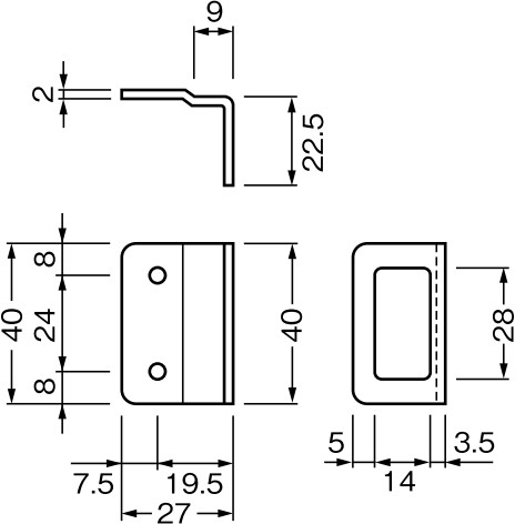 No.626L-10 ストライク L-10型 寸法図