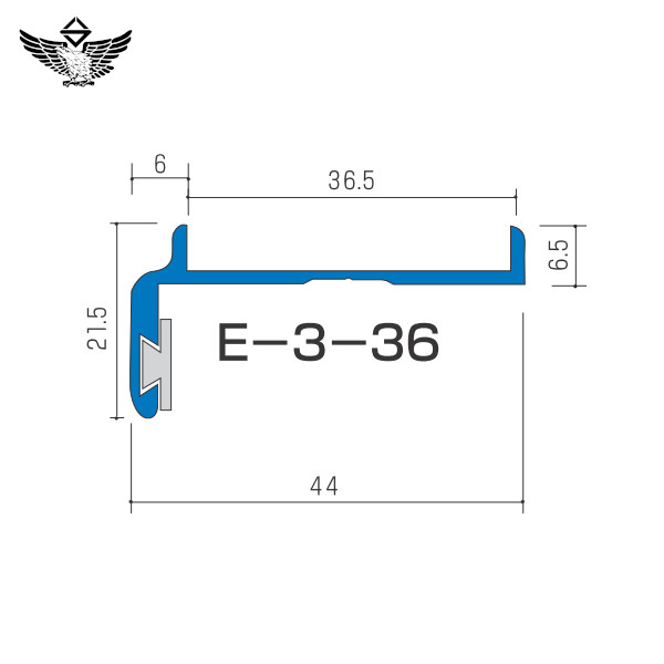 イーグル/浜国 E-3-36 トイレブース（アルミ）クッション付 召合せエッジ 36mm用