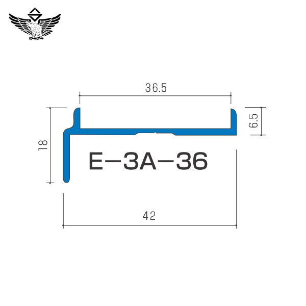 イーグル/浜国 E-3A-36 トイレブース（アルミ）召合せエッジ 36mm用
