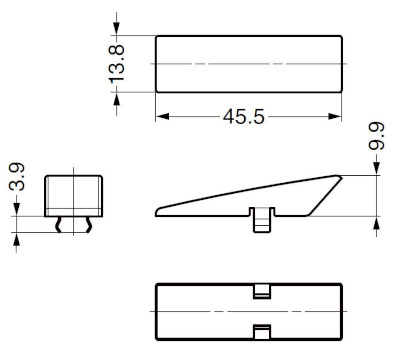 スガツネ工業/ランプ 360HC-0H0-NI 本体カバー インセット用 寸法図