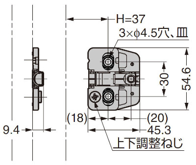 150-P4W-30TH マウンティングプレート システム30 スタンダード