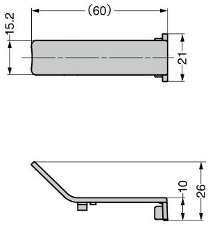 J95SC-0型 重量用ワンタッチスライド丁番 J95 インセット用 寸法図