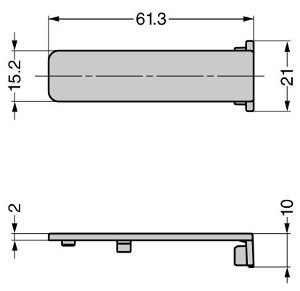 J95SC-25型 重量用ワンタッチスライド丁番 J95 25mmかぶせ用