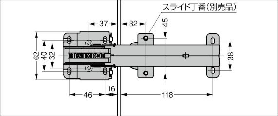 ARN-3型 オリンピアステー AILERON（エルロン） 上開き仕様 寸法図