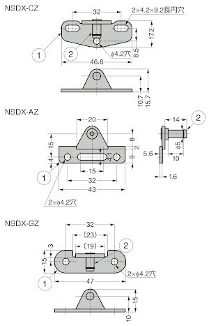 スガツネ工業/ランプ NSDX用ワンタッチ取付座金