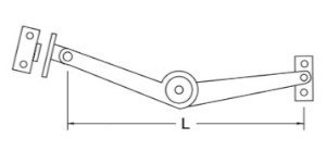 Yl-2 ステンレスタスキステー 寸法図