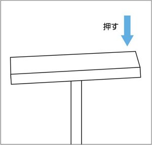 FRB型 簡易調整機能付きアジャスター テーブルの天板を手で押すだけで簡単にガタつきを調整できます。