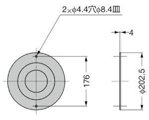 TAC型 リフトコートハンガー トールマン ブラケット用カバー 寸法図