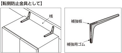 BTK-UB型 鋼製棚受 コンパクトタイプ 使用例