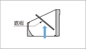 AP-SB350-SL 棚柱収納システム用ボックス 底板を外してタオル掛けに