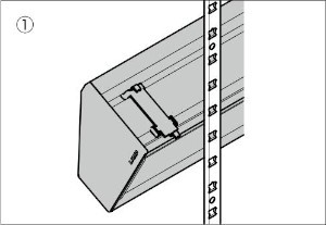 AP-SB350-SL 棚柱収納システム用ボックス 取付方法1