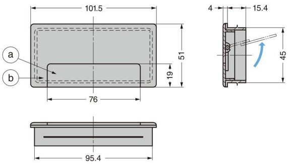 スガツネ工業/ランプ S100-50型 配線孔キャップ 寸法図