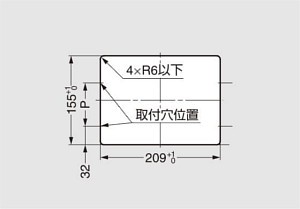 AZ-GD型 ステンレス鋼製 ダンパー付屑入投入口 蓋付 AZ-GD180-HL加工図