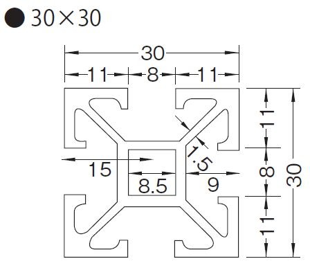 アルミ ニットポール B-2ツヤ消し