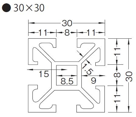 アルミ　ニットポール　B-2ツヤ消し