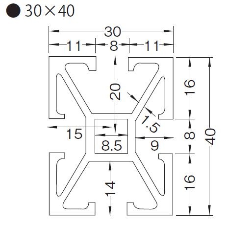 アルミ ニットポール B-2ツヤ消し