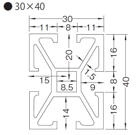 アルミ　ニットポール　B-2ツヤ消し