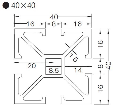 アルミ ニットポール B-2ツヤ消し