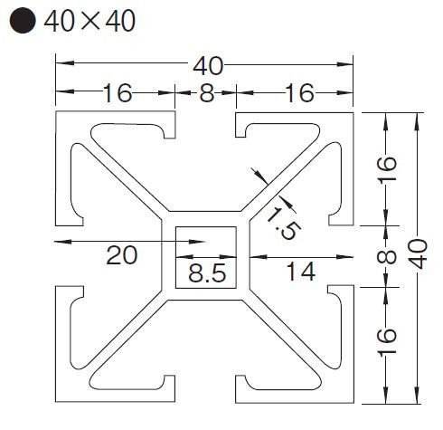 アルミ　ニットポール　B-2ツヤ消し