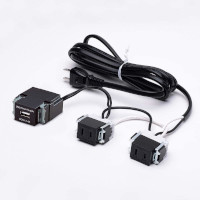 DM-AU型 結線済コンセント ブラック 電源（AC） 2口
USB 1口