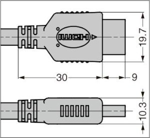 KM-HD20型 HDMIケーブル コネクタ先端 KM-HD20-P30