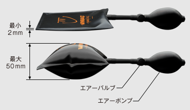 WINBAGウィンバッグ ハンディ・エアジャッキ サイズ